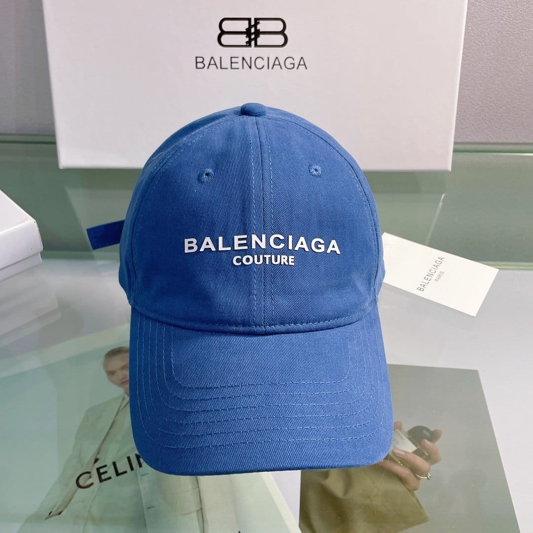 Balenciaga Logo Cap In Blue