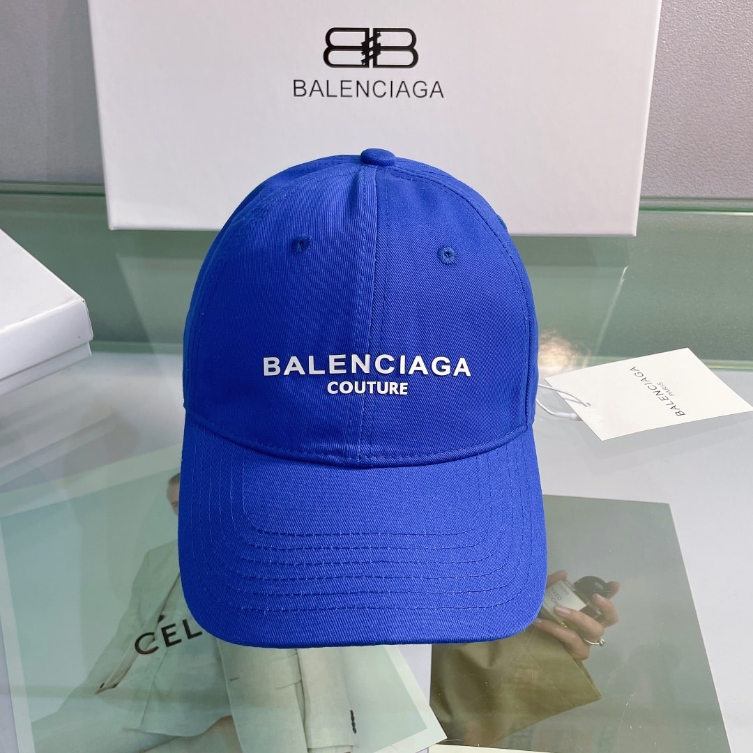 Balenciaga Logo Cap In Blue