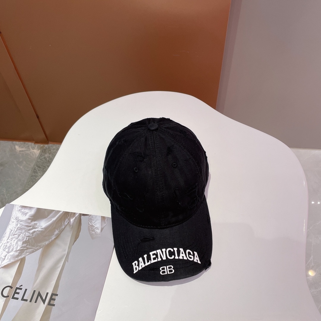 Balenciaga Logo Visor Cap Black Cap