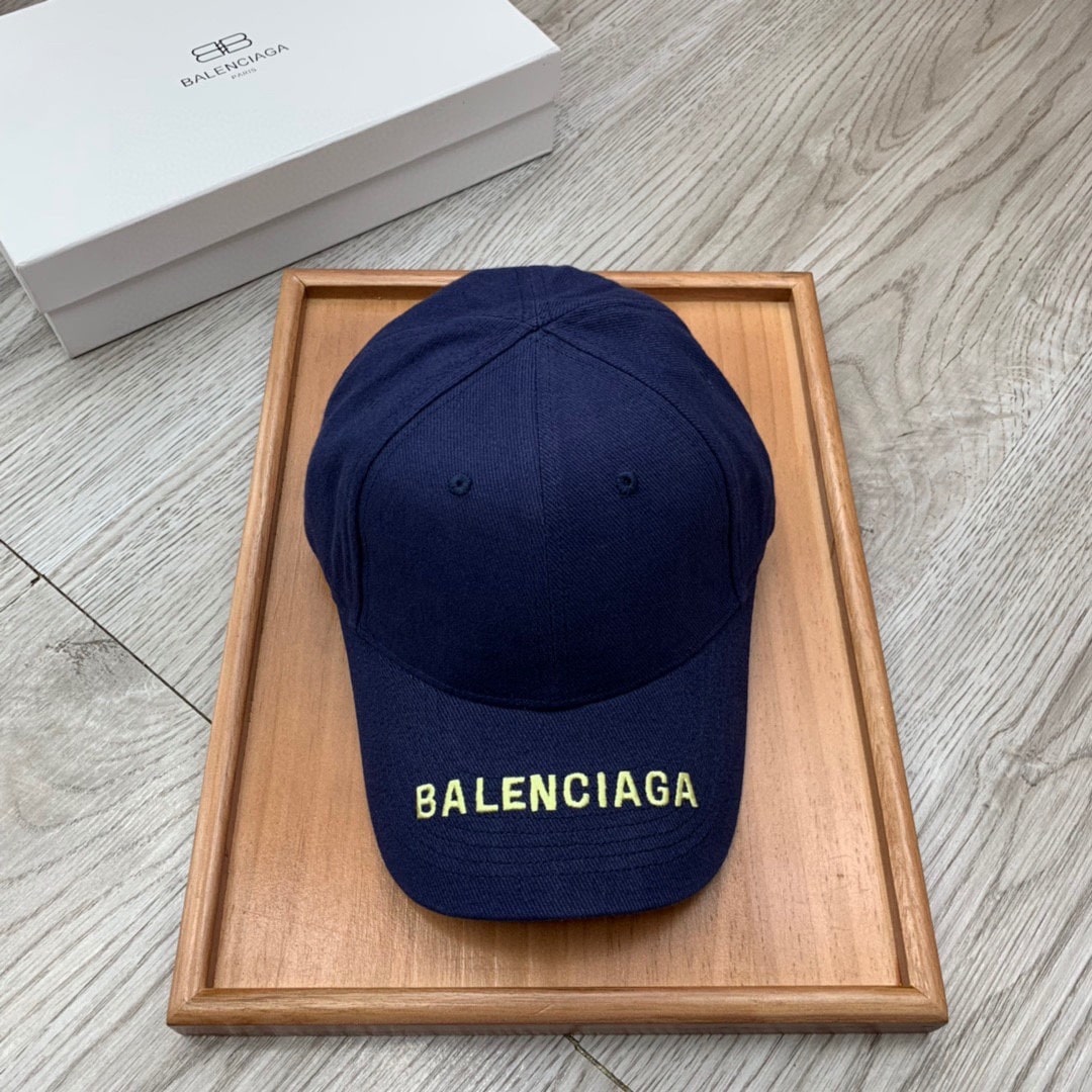 Balenciaga Logo Visor Cap In Blue