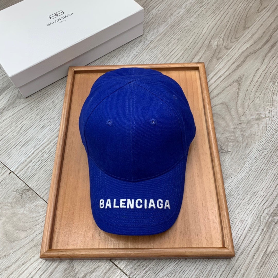 Balenciaga Logo Visor Cap In Blue