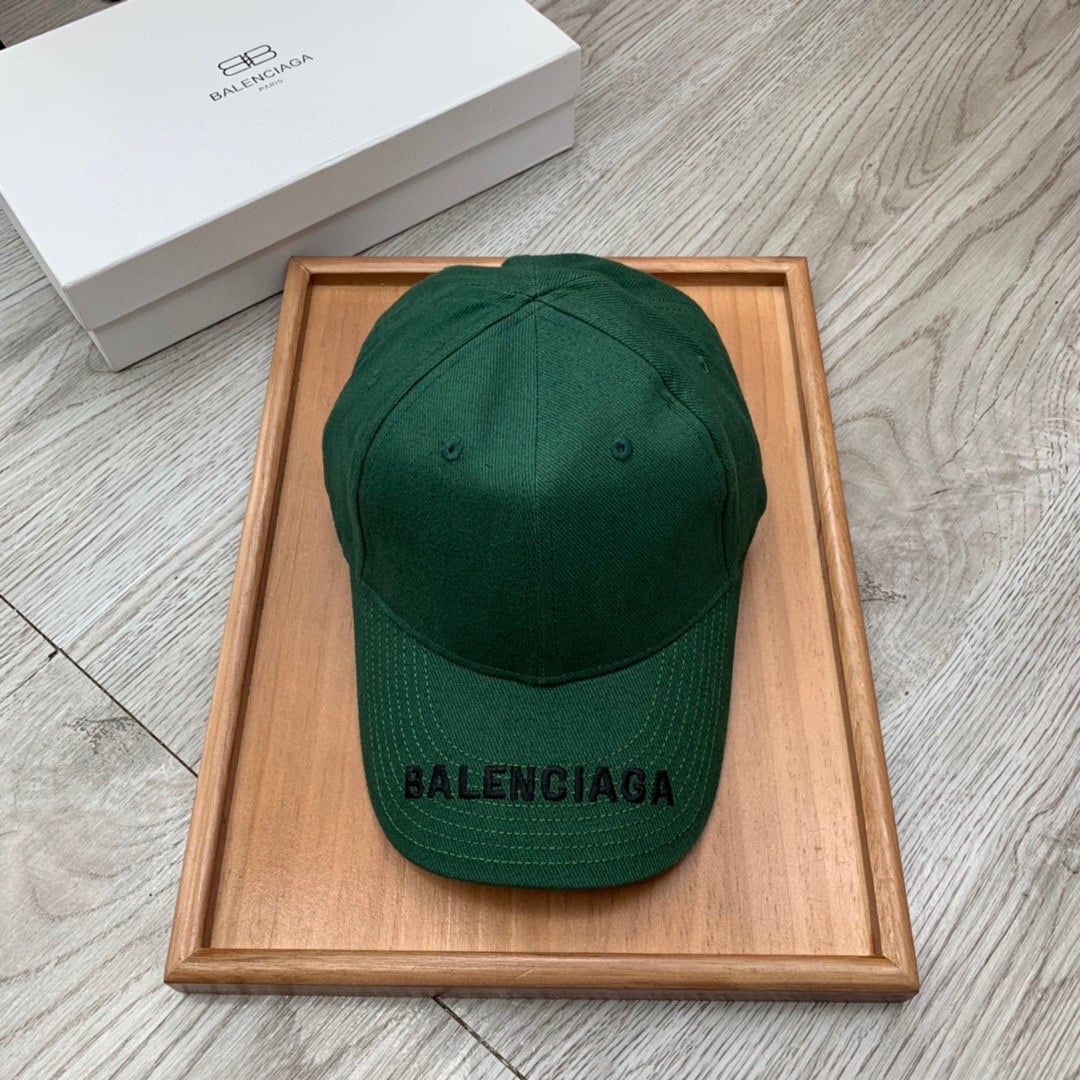 Balenciaga Logo Visor Cap In Green