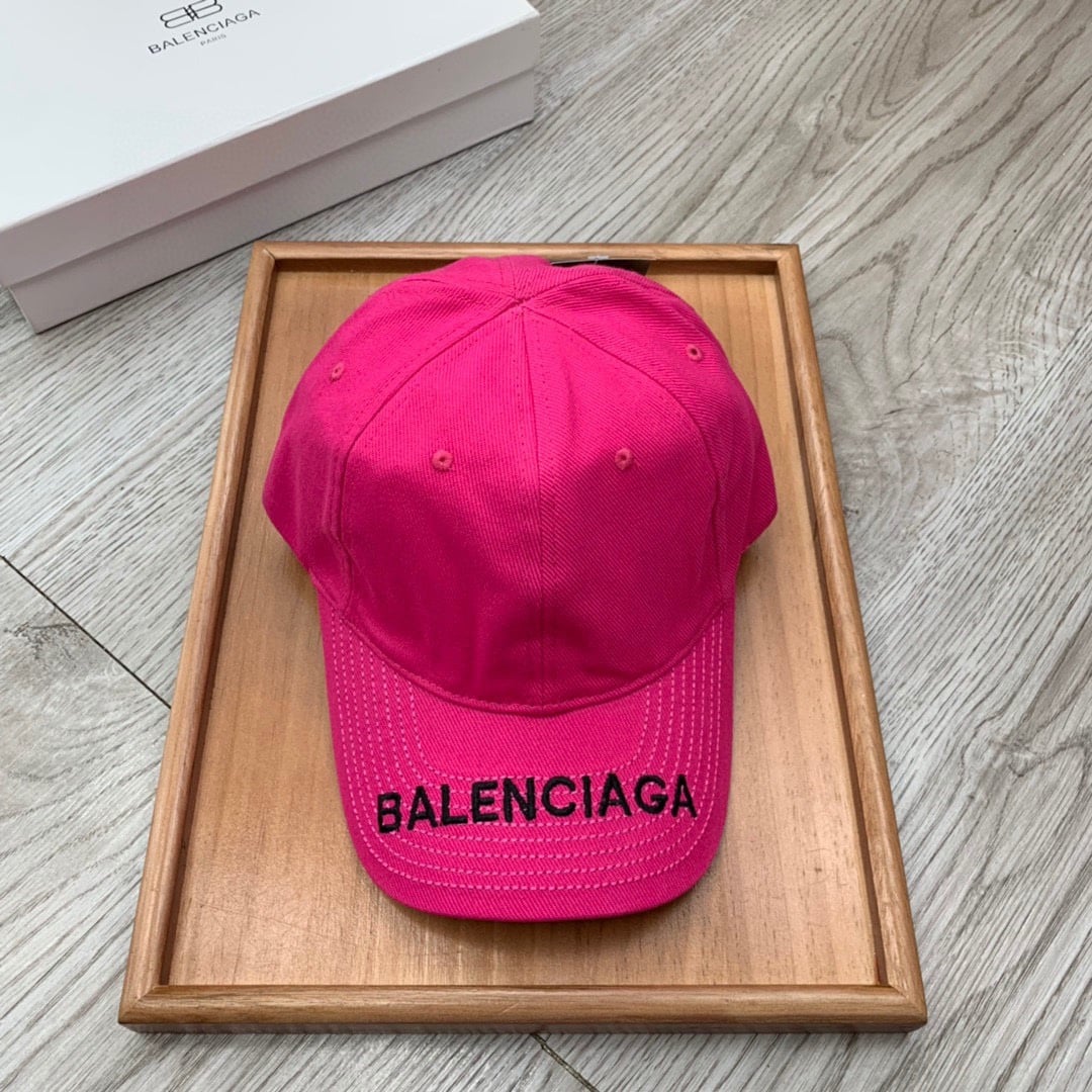 Balenciaga Logo Visor Cap In Pink