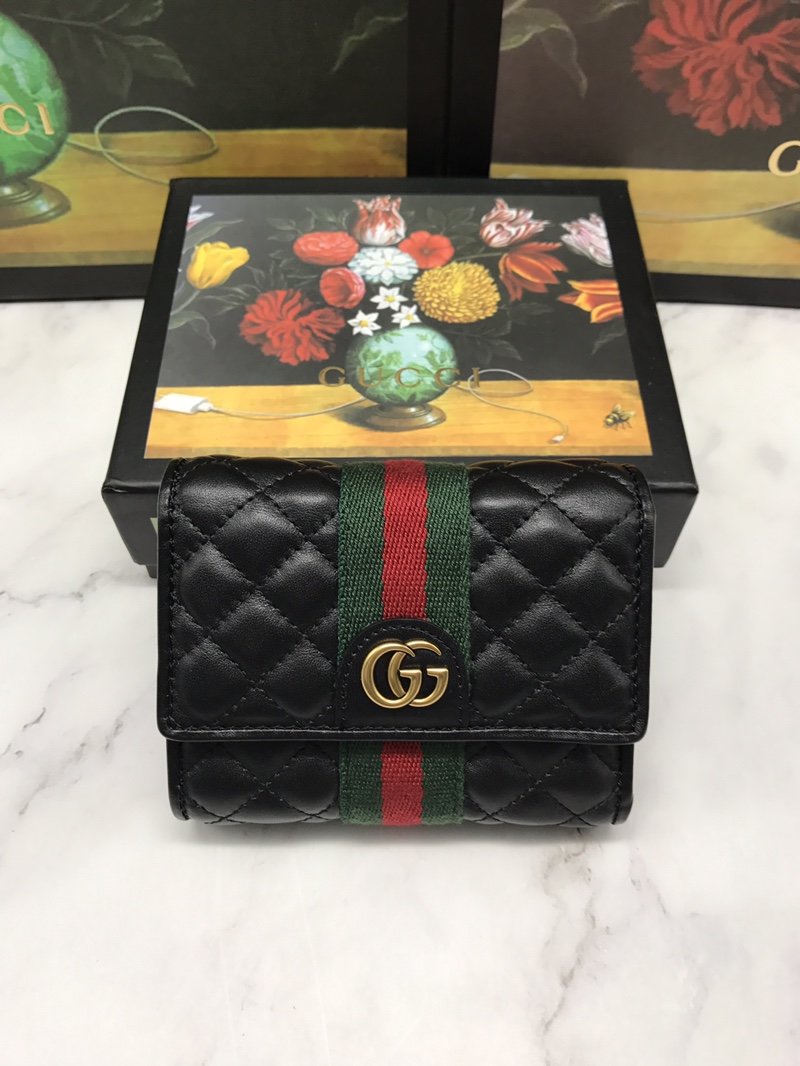 Black GG Marmont Quilted Clutch 13cm – Fapert