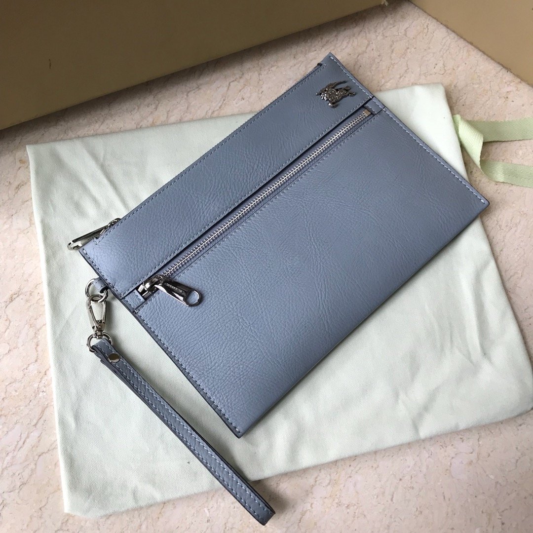 Burberry Blue Clutch 30cm – Fapert