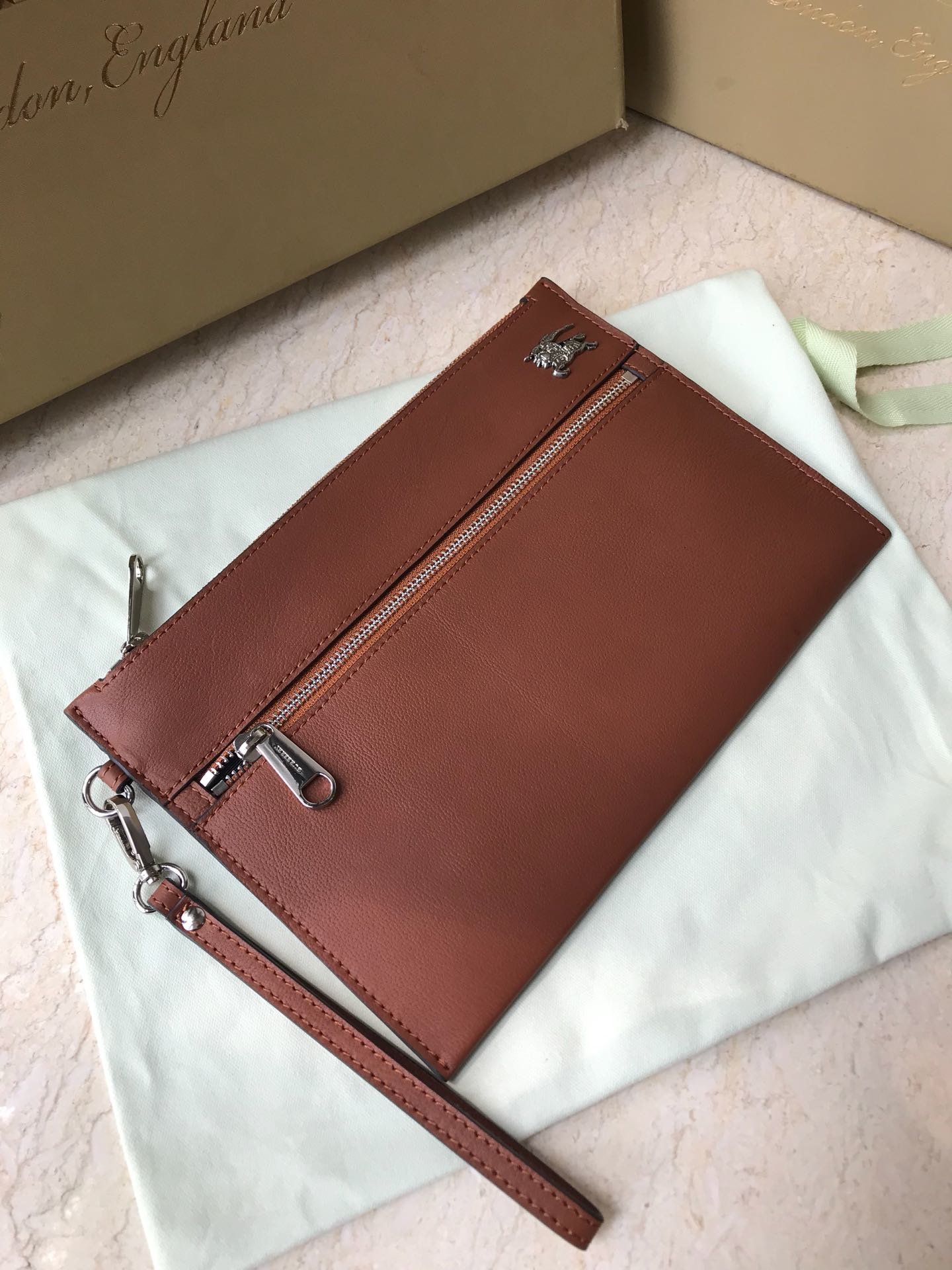 Burberry Brown Clutch 30cm – Fapert