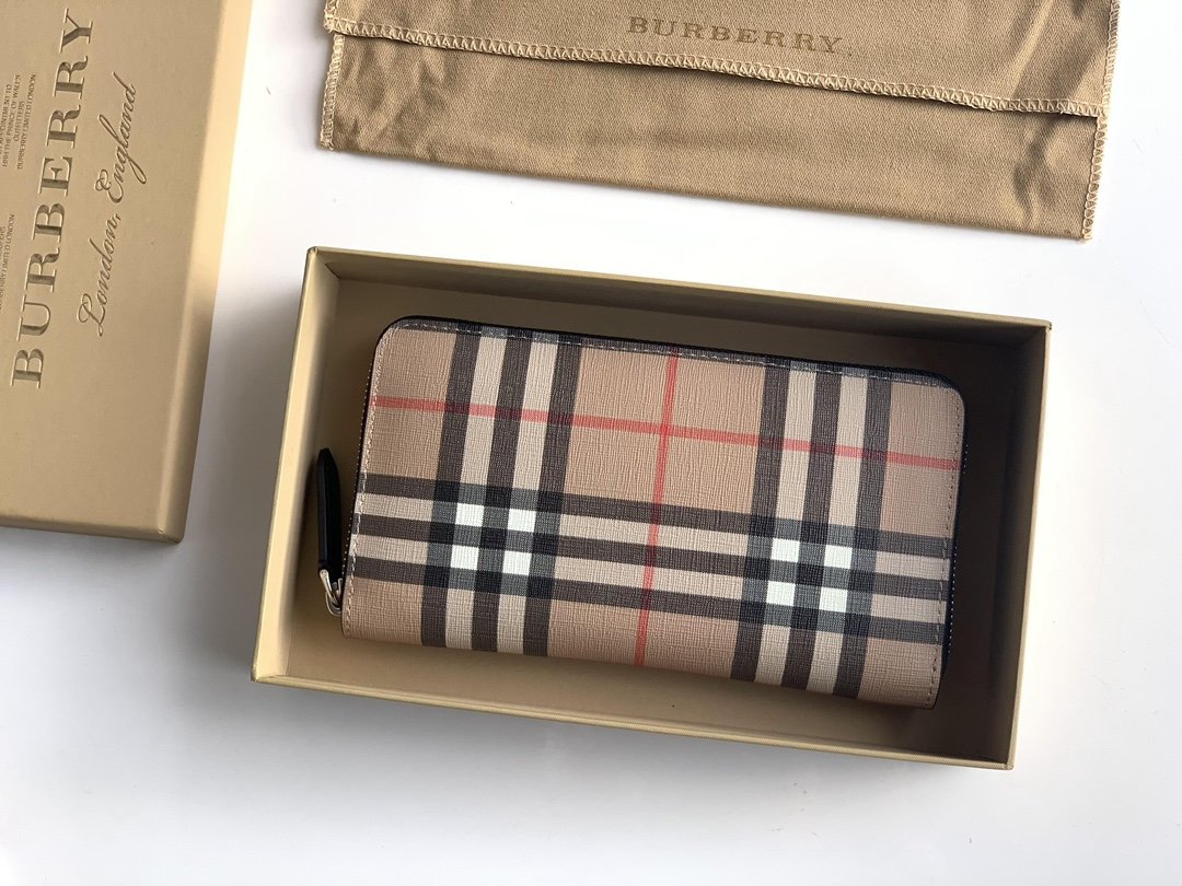 Burberry Vintage Check E-Canvas Continental Brown Wallet 19cm – Fapert