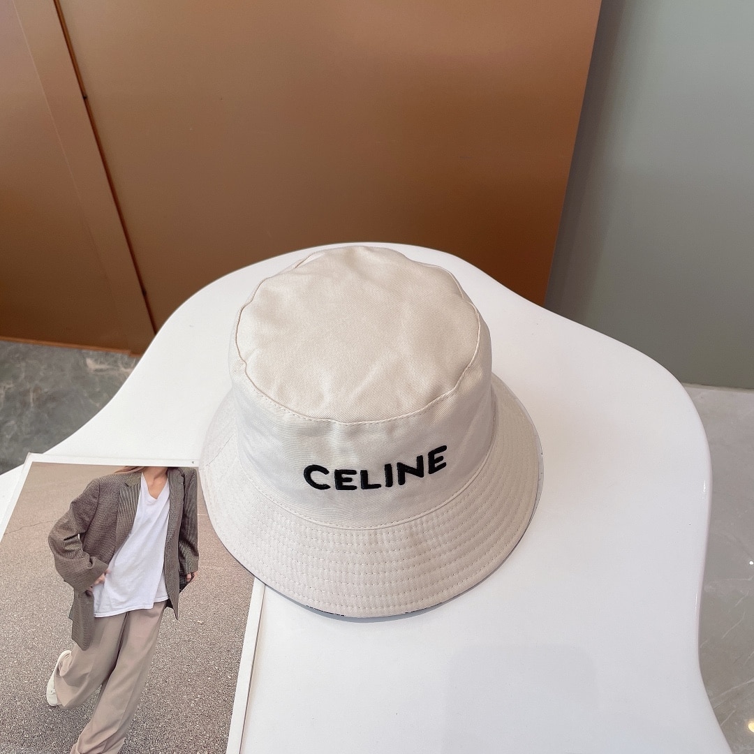 Celine Bucket Hat White Celine Hat