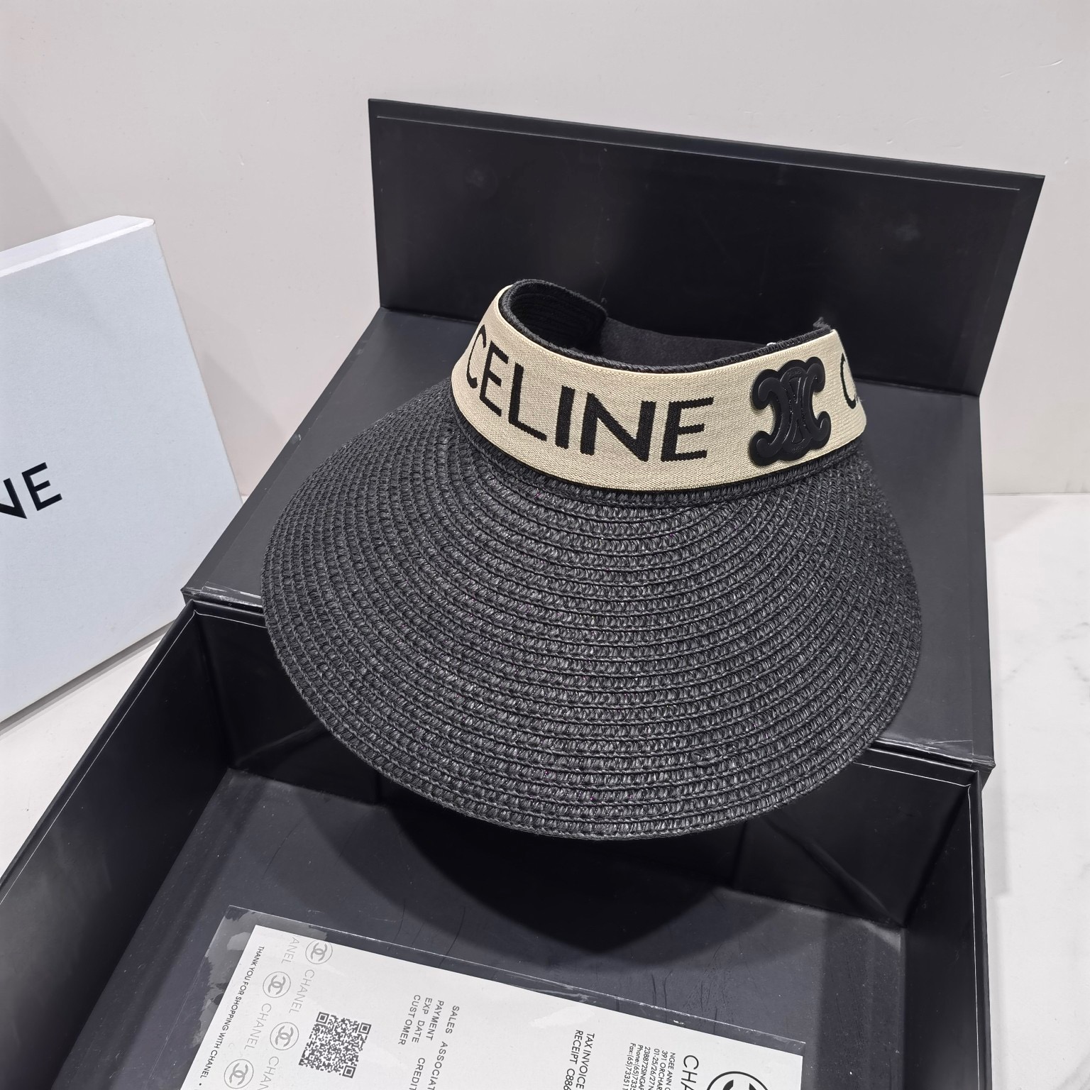 Celine Sedge Summer Hat Black Celine Hat