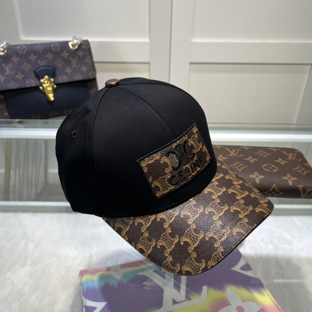 Celine Triomphe Baseball Cap Black Celine Cap