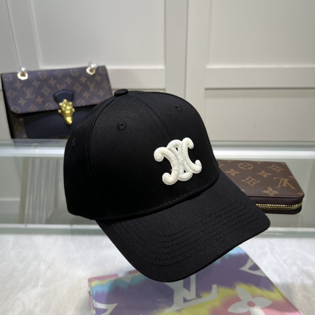 Celine Triomphe Baseball Cap Black Celine Cap