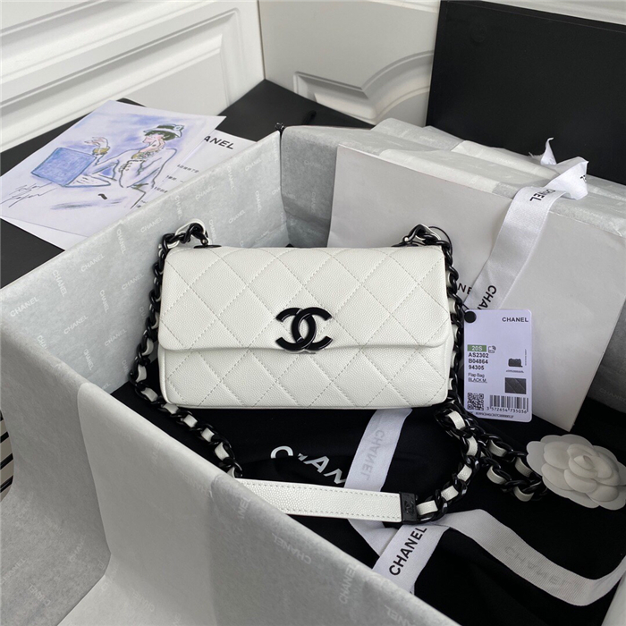 Chanel 19 Handbag 20cm White For Women AS1160 – Fapert