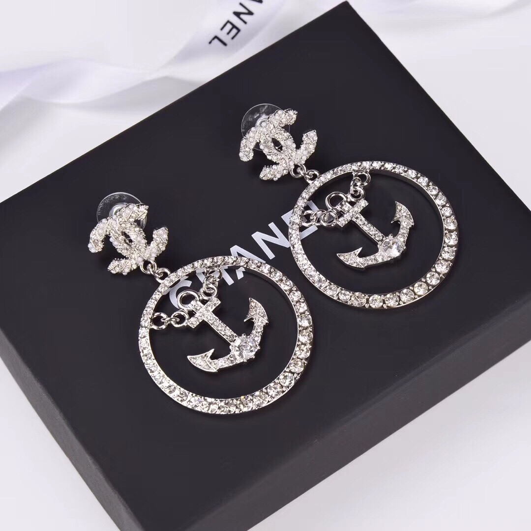 Chanel CC Anchor Earrings