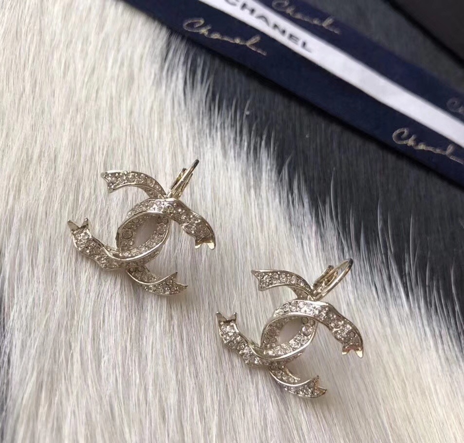 Chanel CC Logo Earrings