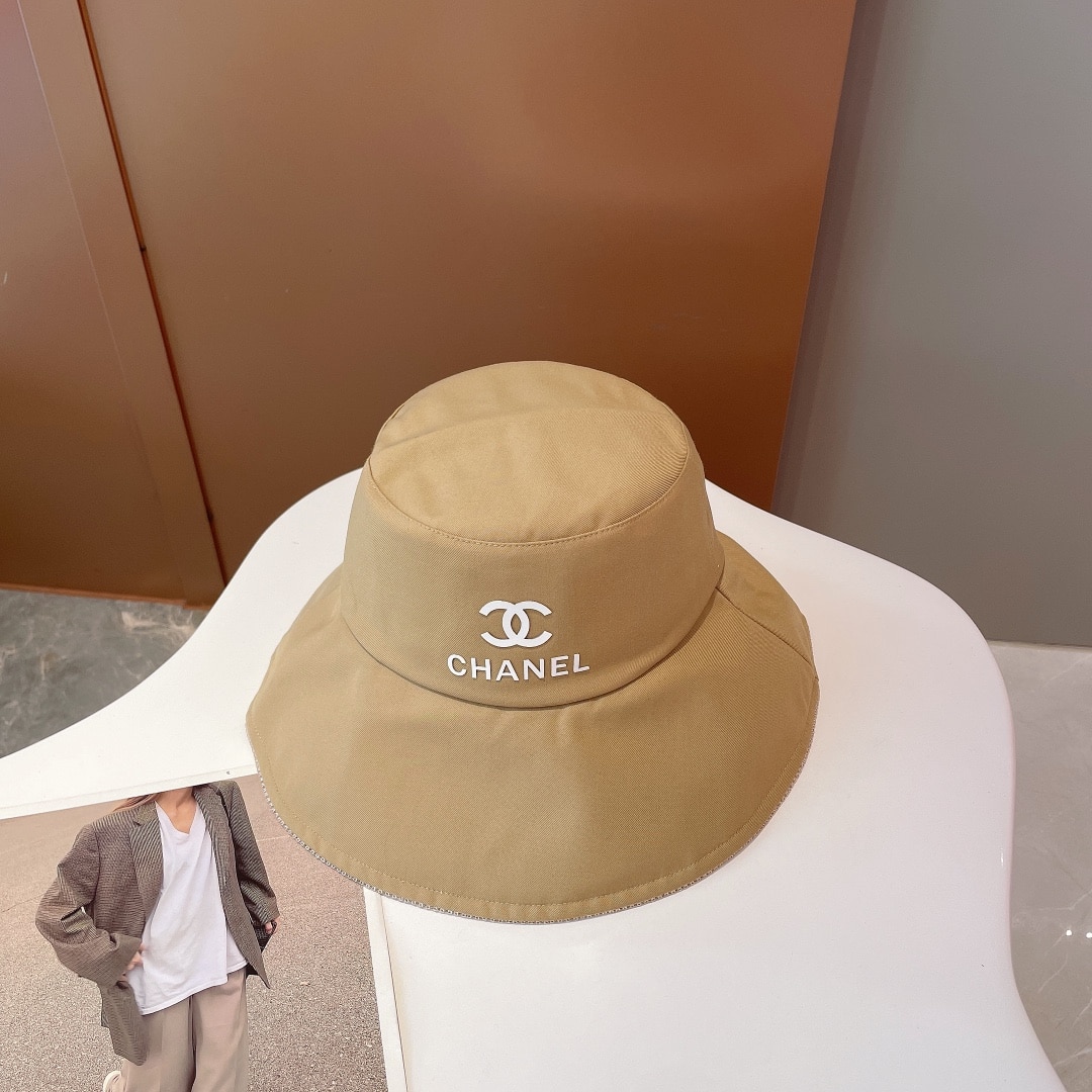 Chanel Cloche Hat Beige Chanel Hat