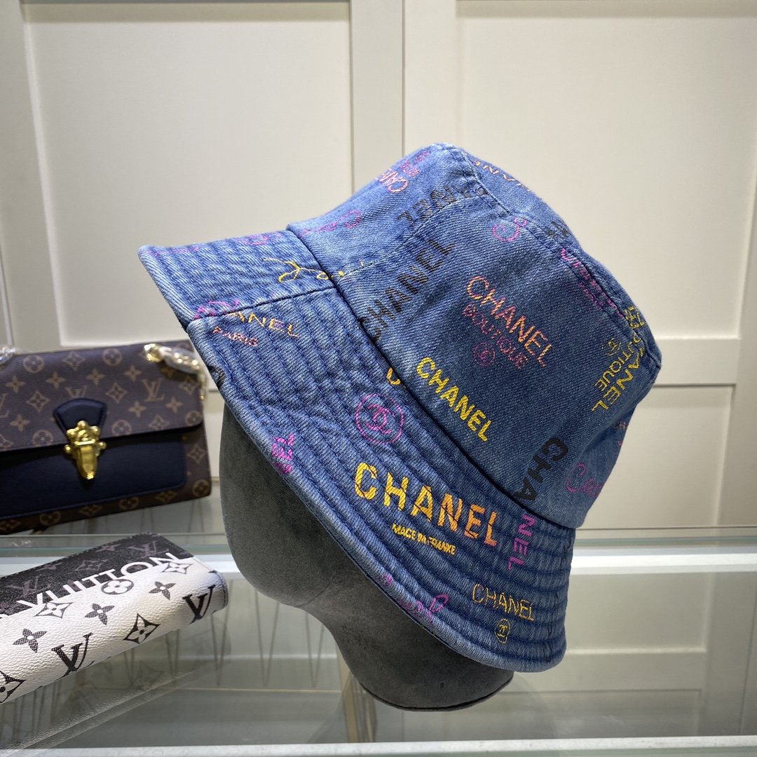 Chanel Cloche Hat Blue Chanel Hat