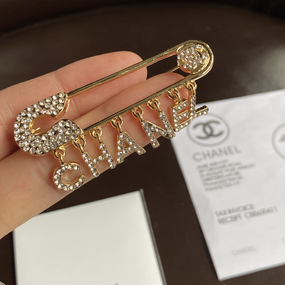 Chanel Text Brooch Cc 34230