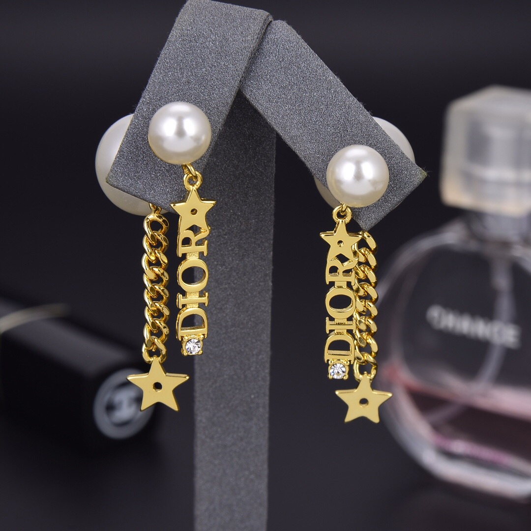 Christian Dior CD Charm Earrings