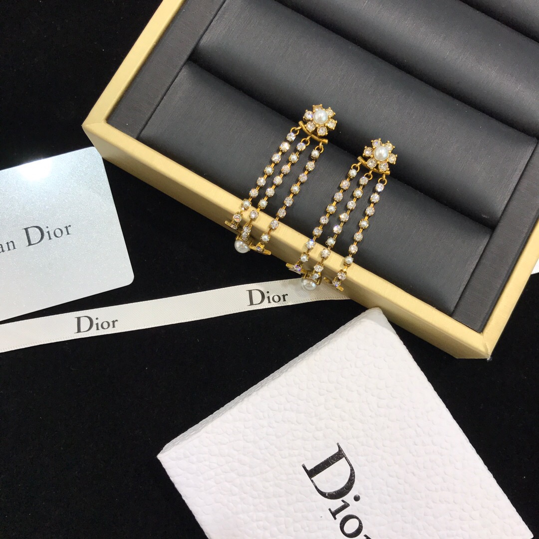 Christian Dior CD Charm Earrings