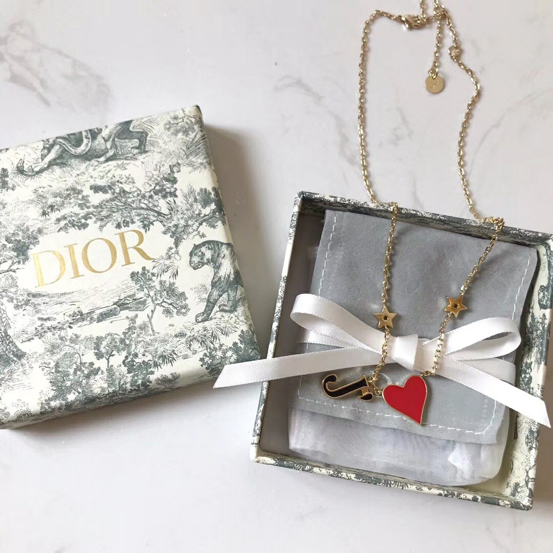 Christian Dior CD Charm Pendant Necklace