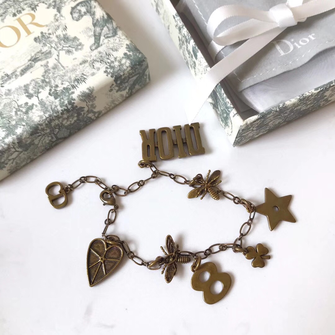 Christian Dior CD Multi Charm Bracelet