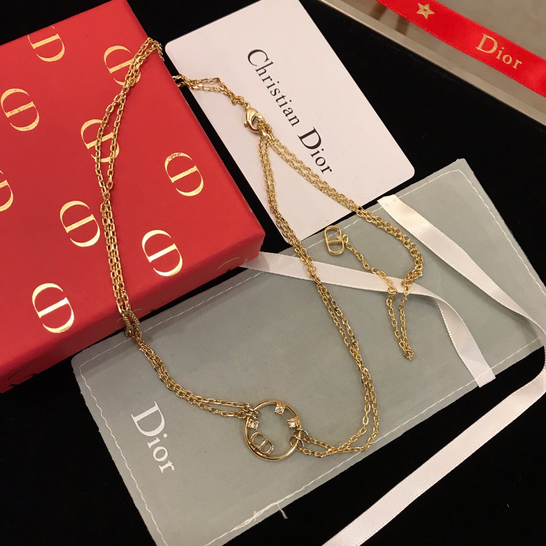 Christian Dior CD Pendant Necklace