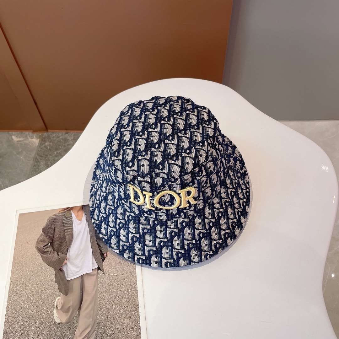 Christian Dior Jack Dior Bucket Hat Blue Hat