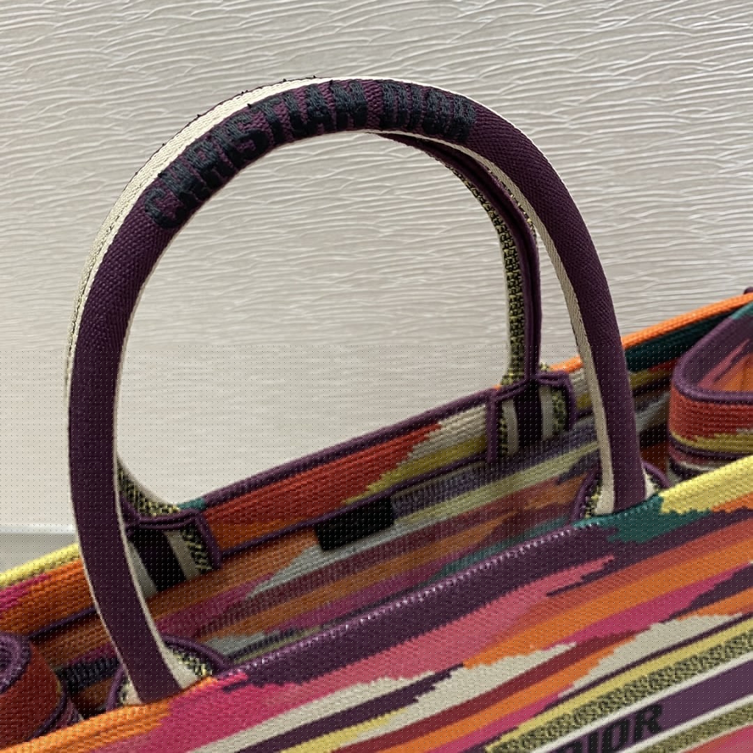 Christian Dior Large Dior Book Tote Canvas Multicolor For Women Bag Size 42cm/16in CD – Fapert - Image 9