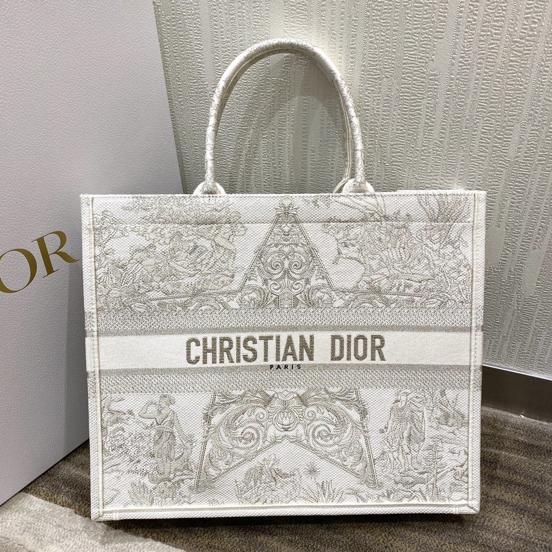 Christian Dior Large Dior Book Tote Gold-Tone Dior Around The World Stella Embroidery, For Women Women’s Handbags, 42cm CD M1286ZTQL_M01E – Fapert