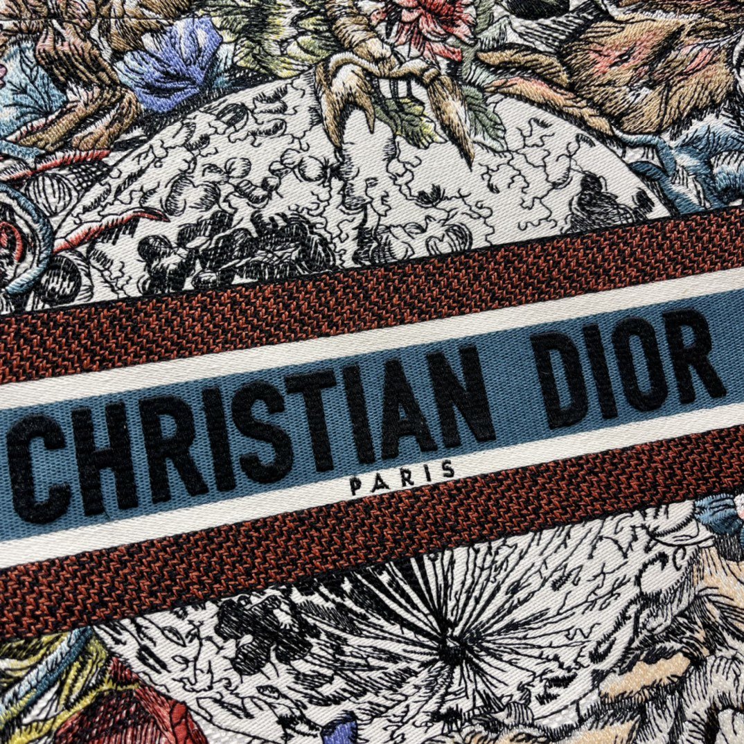Christian Dior Large Dior Book Tote Latte Multicolor Dior Zodiac Embroidery, Latte Multicolor, For Women Women’s Handbags, Shoulder Bags, 42cm CD M1286ZRHP_M941 – Fapert - Image 8