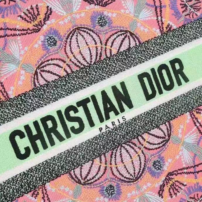 Christian Dior Large Dior Book Tote Multicolor Dior In Lights Embroidery, Pink Multicolor, For Women Women’s Handbags, Shoulder Bags, 42cm CD – Fapert - Image 6