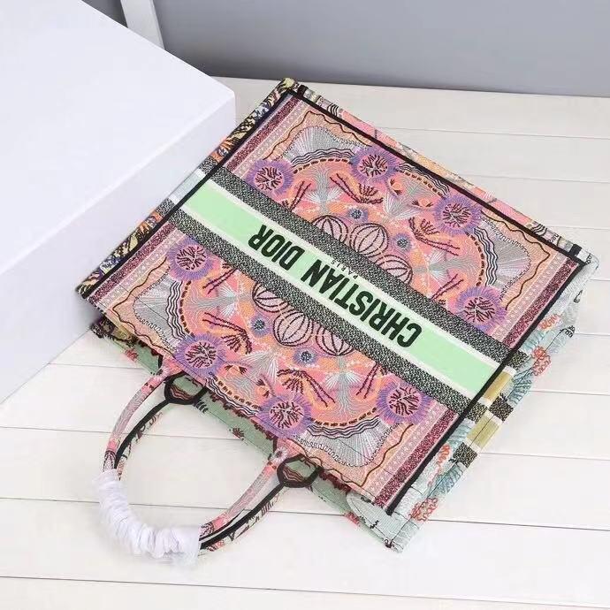 Christian Dior Large Dior Book Tote Multicolor Dior In Lights Embroidery, Pink Multicolor, For Women Women’s Handbags, Shoulder Bags, 42cm CD – Fapert - Image 5