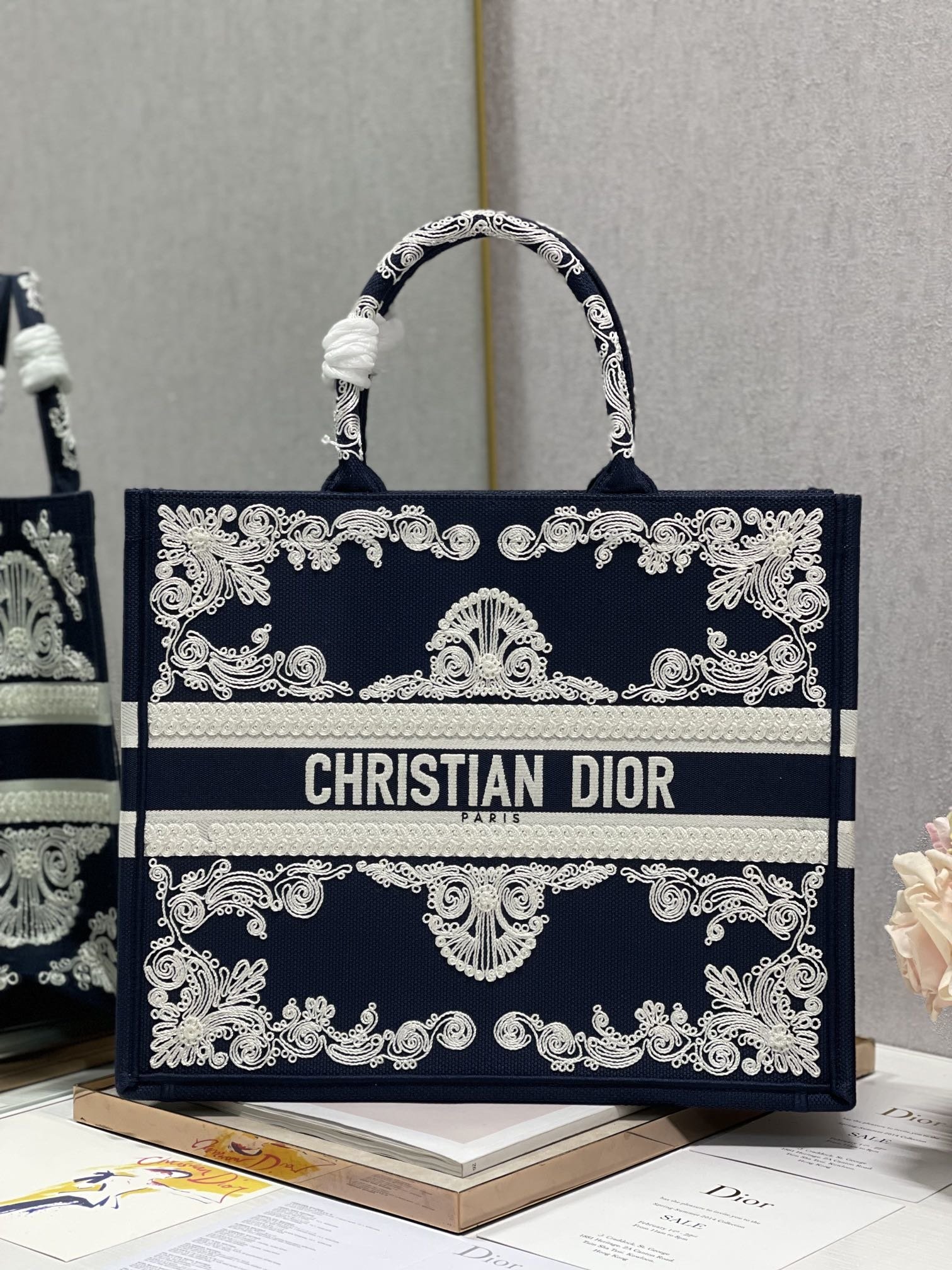 Christian Dior Medium Dior Book Tote Blue and White Cornely Embroidery, Blue, For Women Women’s Handbags, Shoulder Bags, 42cm CD M1286ZTZB_M928 – Fapert