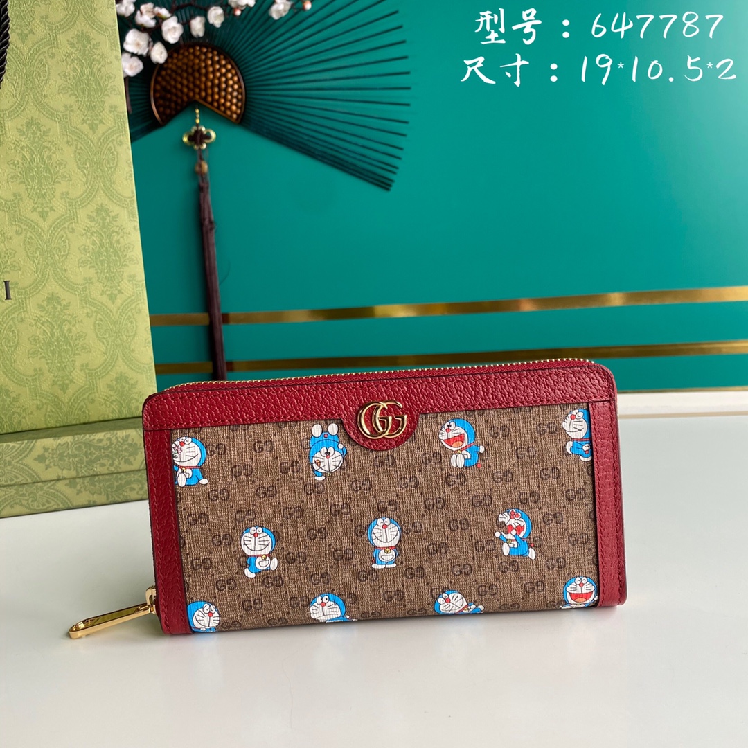 Doraemon x Gucci Zip Around Wallet 19cm – Fapert