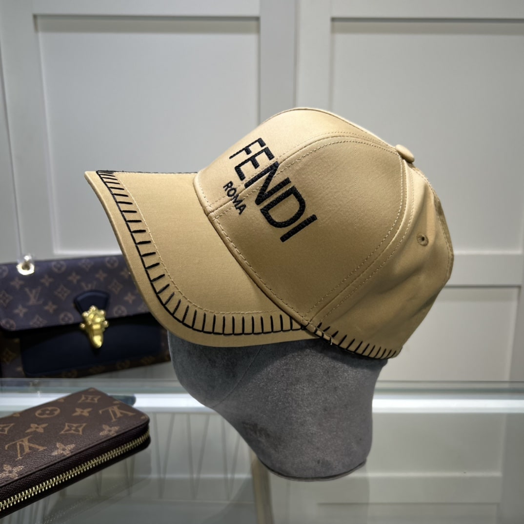 Fendi Baseball Cap Beige Fendi Cap