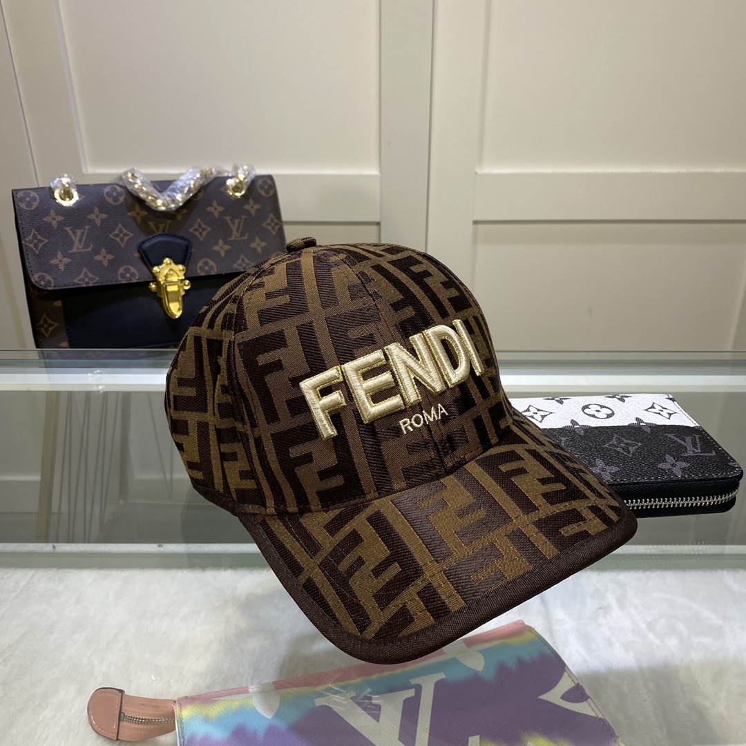 Fendi Baseball Cap Brown Fendi Cap