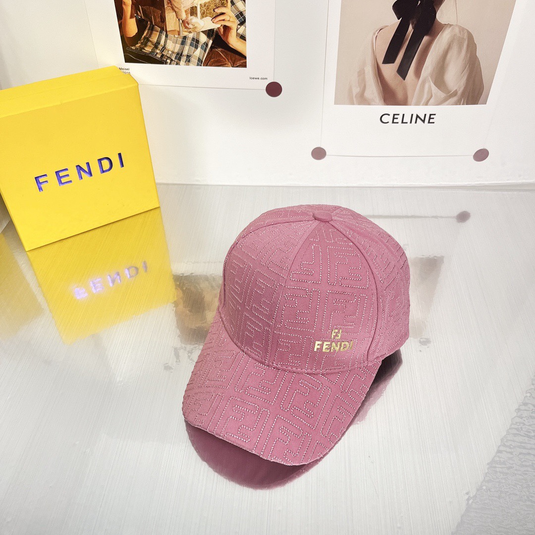 Fendi Baseball Cap Pink Fendi Cap