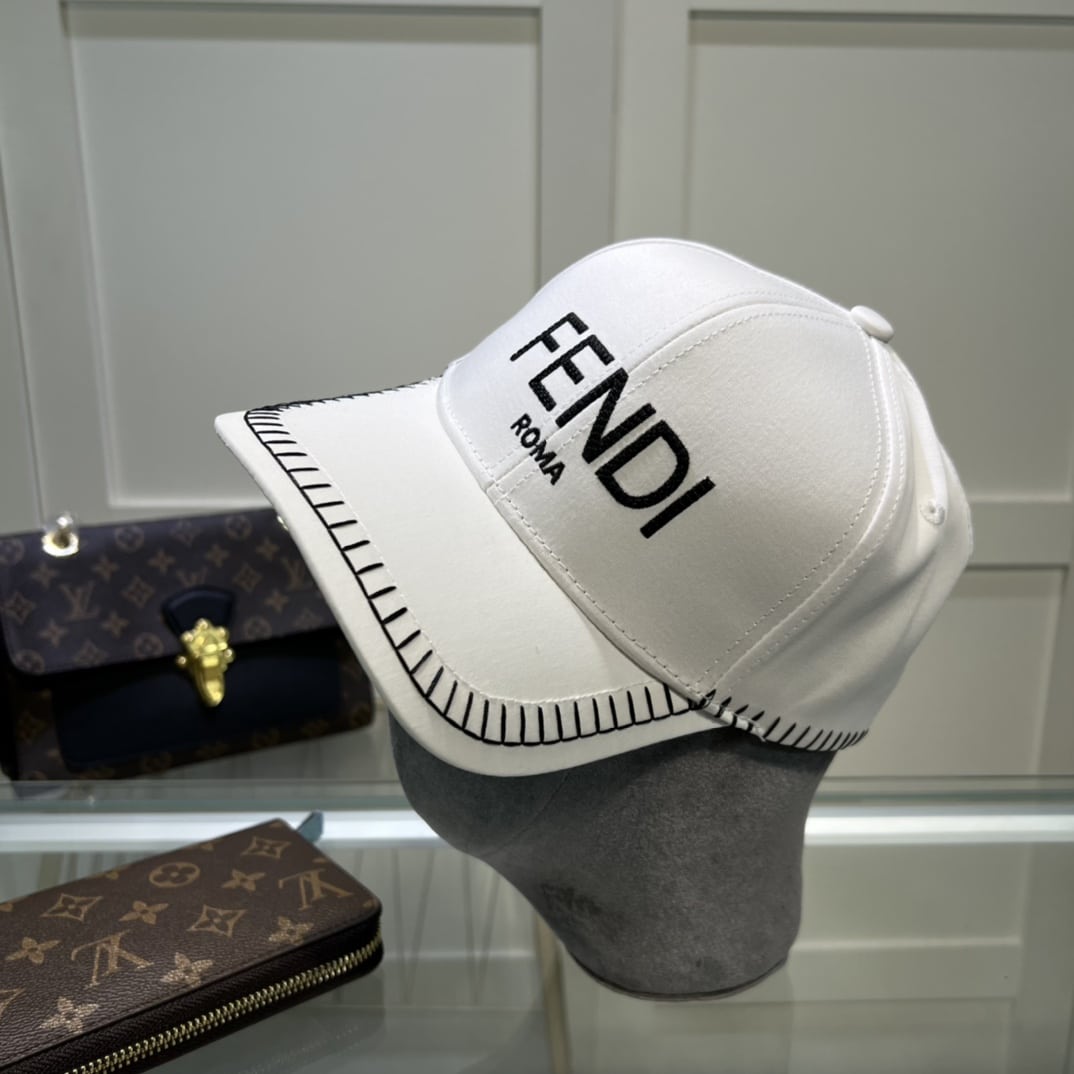 Fendi Baseball Cap White Fendi Cap