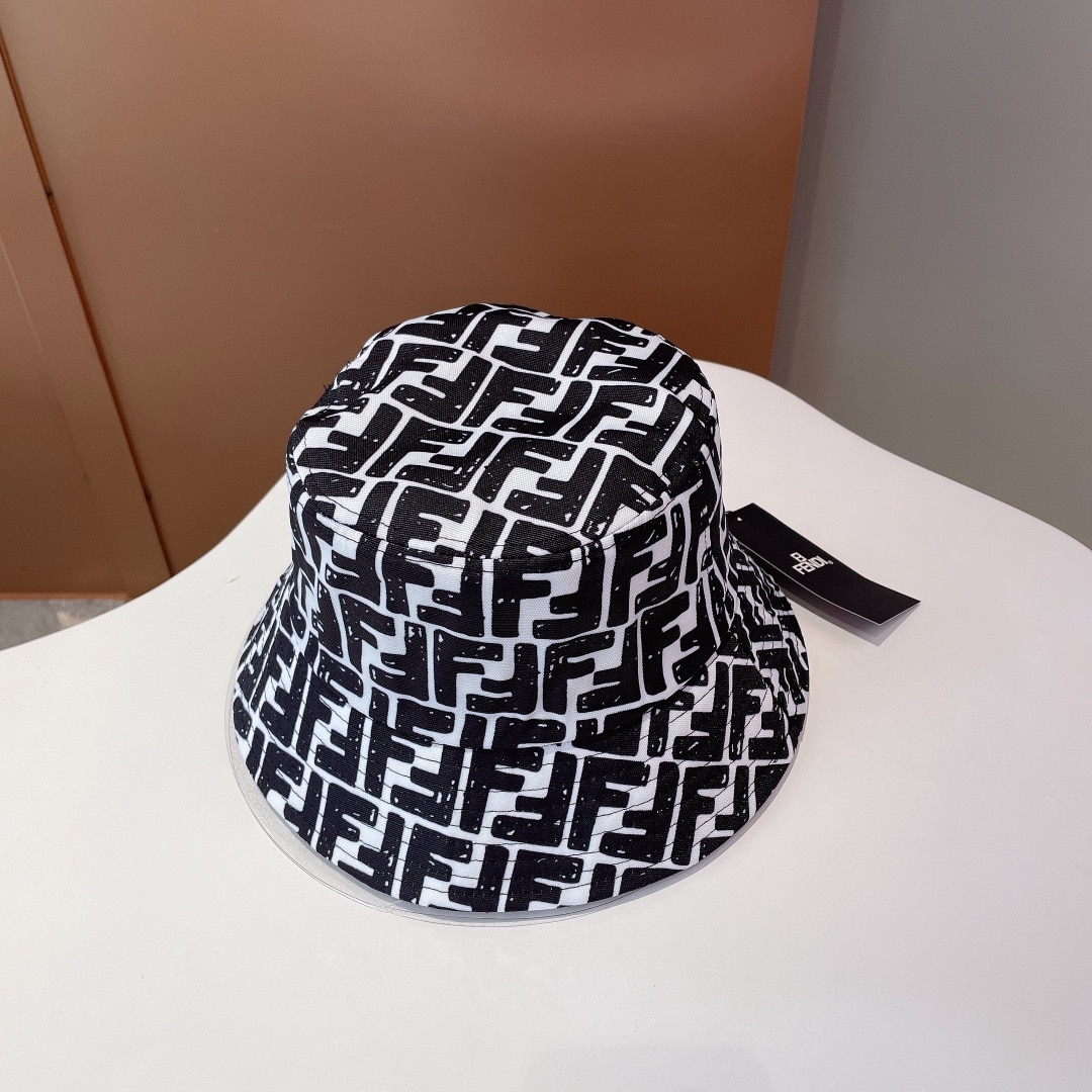 Fendi Denim Bucket Hat Black Fendi Hat