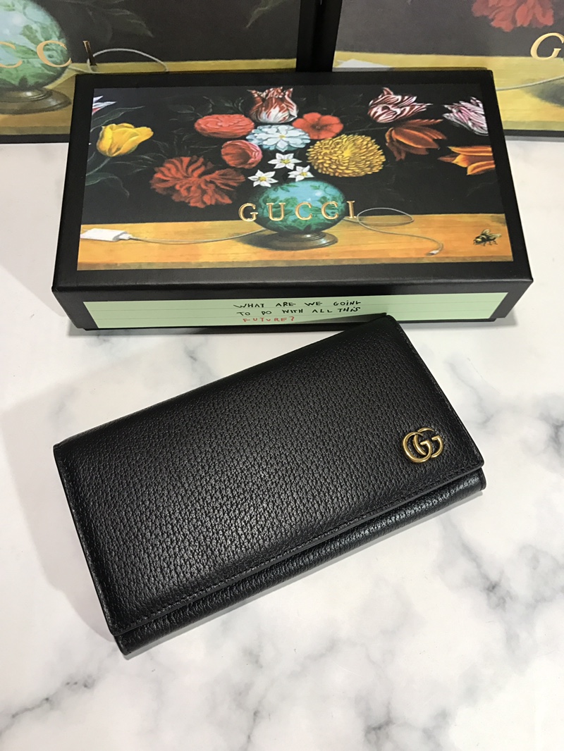 GG Marmont Long Leather Wallet 20cm – Fapert