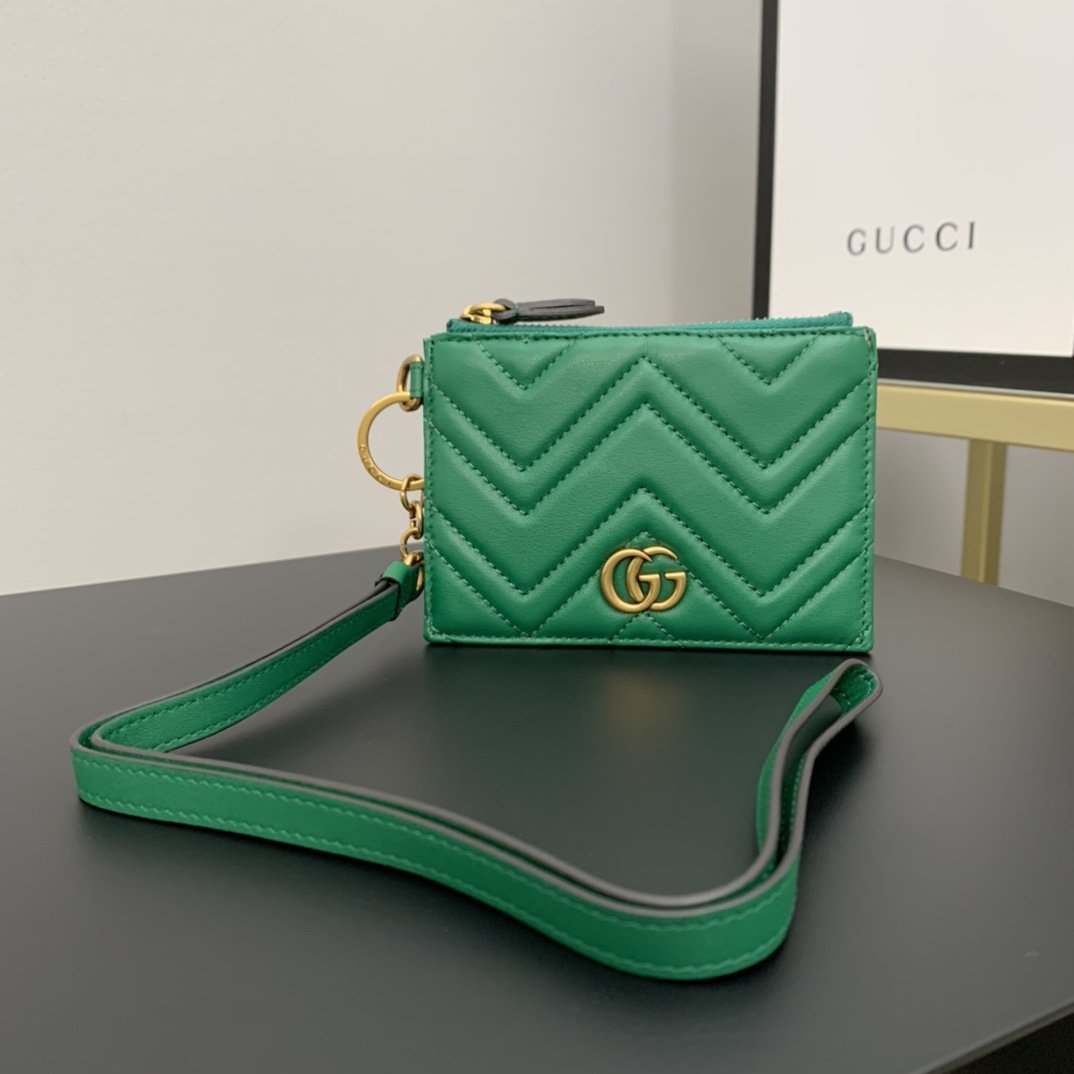 Green GG Marmont Card Case 13cm – Fapert