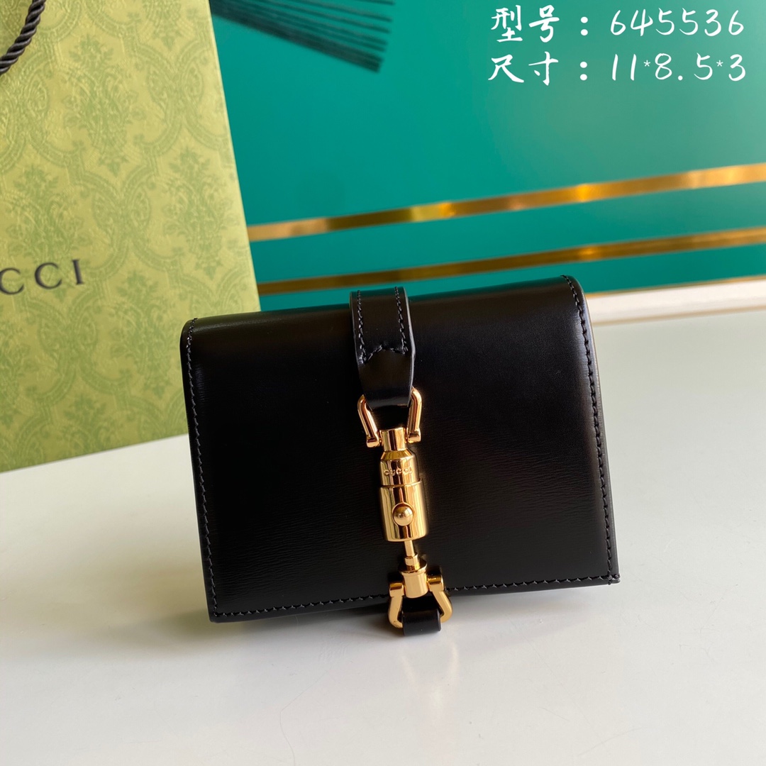 Gucci Black Wallet 11cm – Fapert