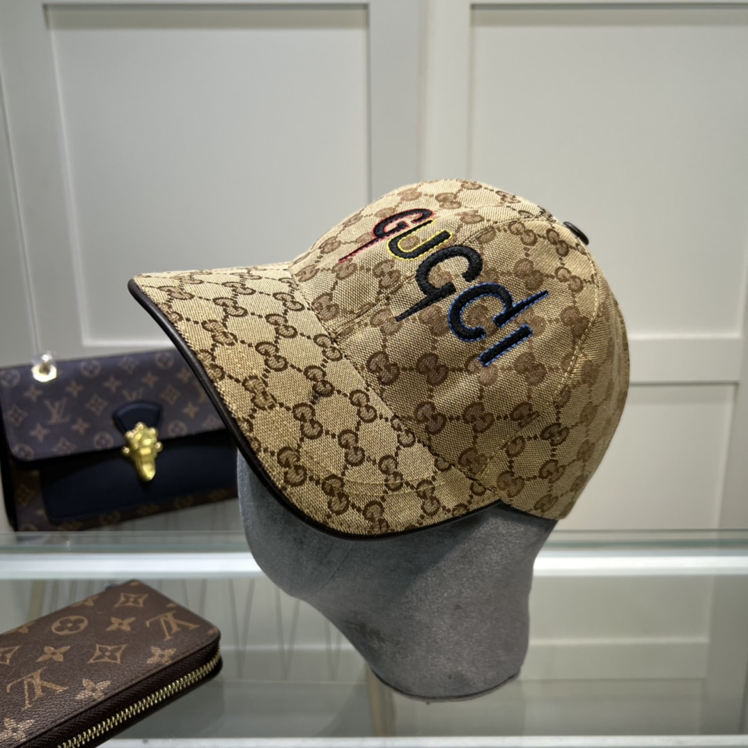 Gucci Canvas Baseball Hat Beige GG Hat