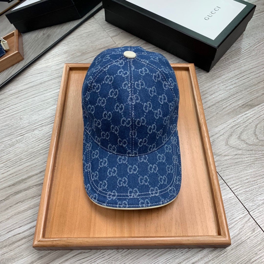 Gucci GG Canvas Baseball Cap Blue