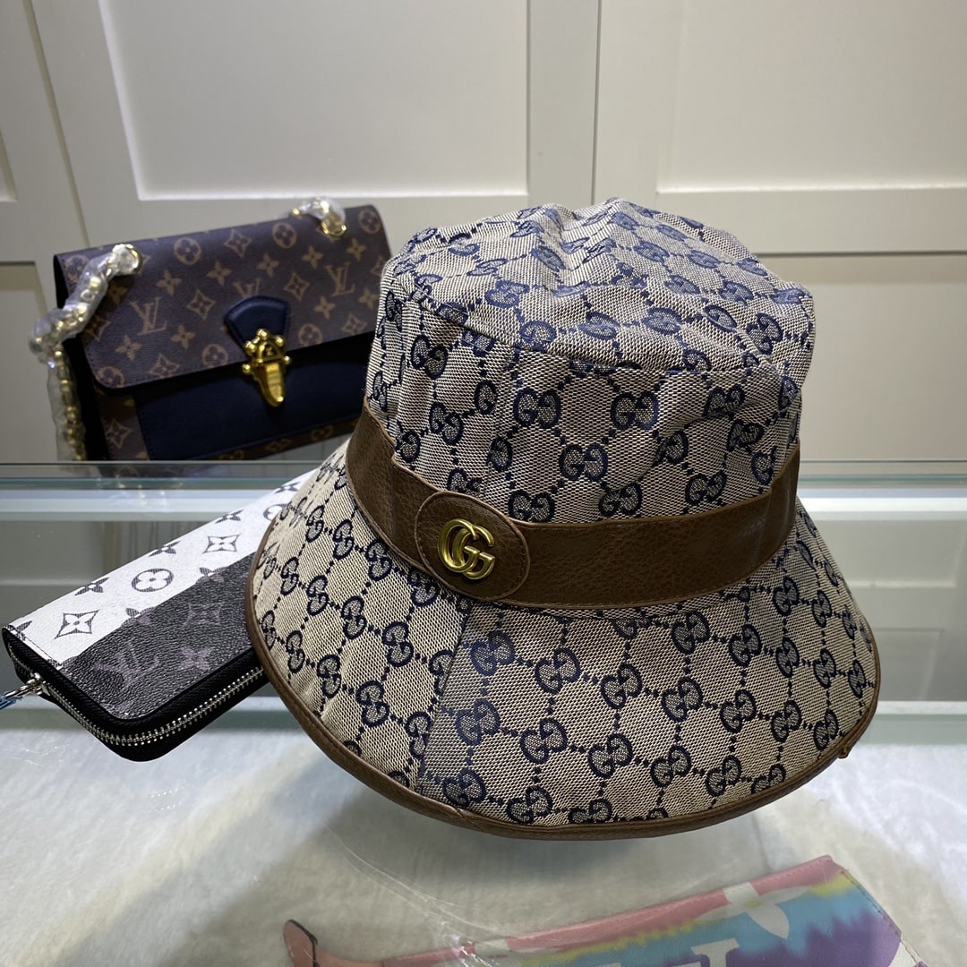 Gucci GG Canvas Bucket Hat Brown