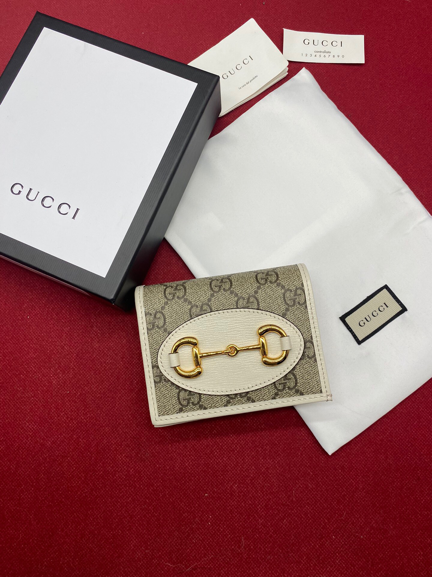 Gucci Horsebit 1955 Beige Card Case 11cm – Fapert