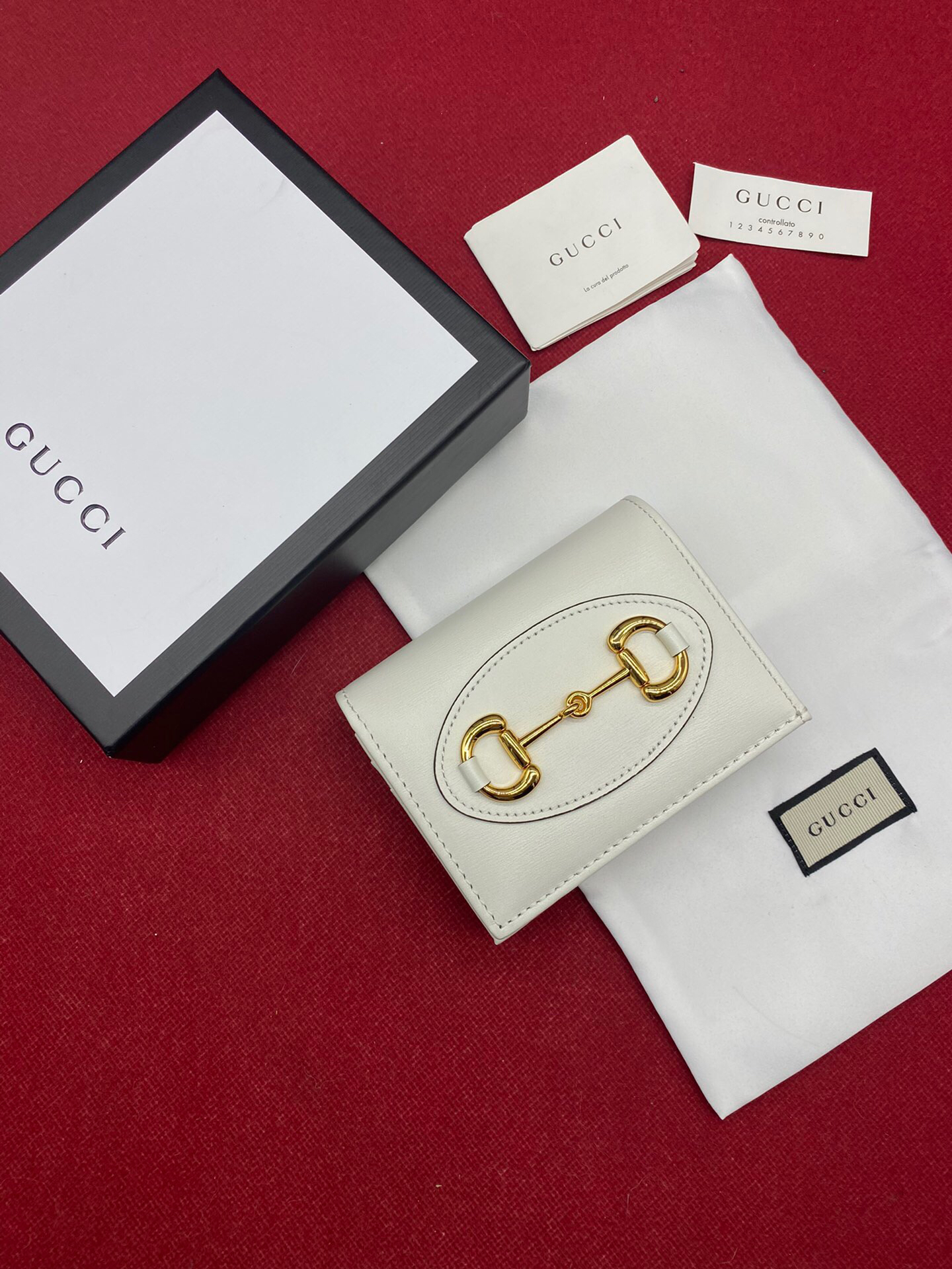 Gucci Horsebit 1955 White Card Case 11cm – Fapert