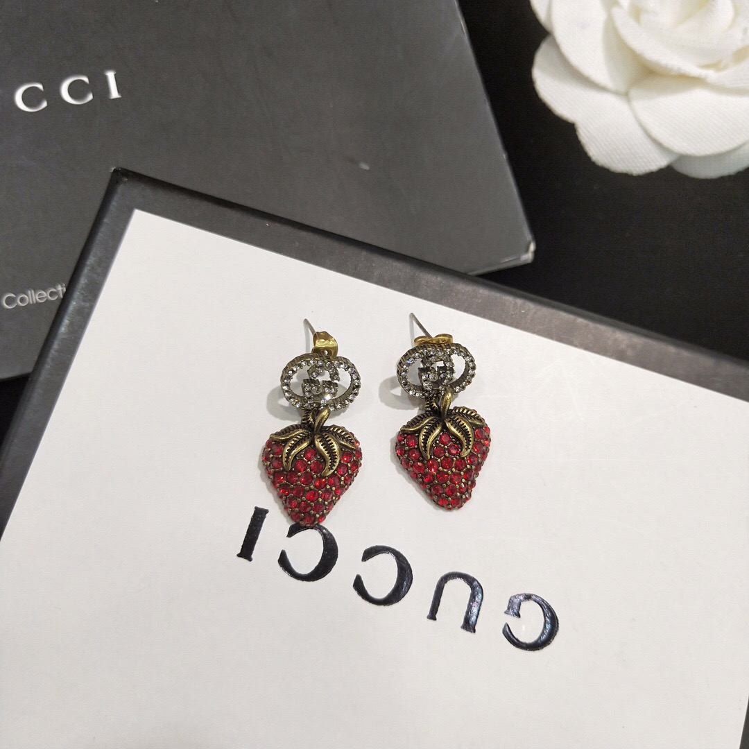 Gucci Strawberry Earrings