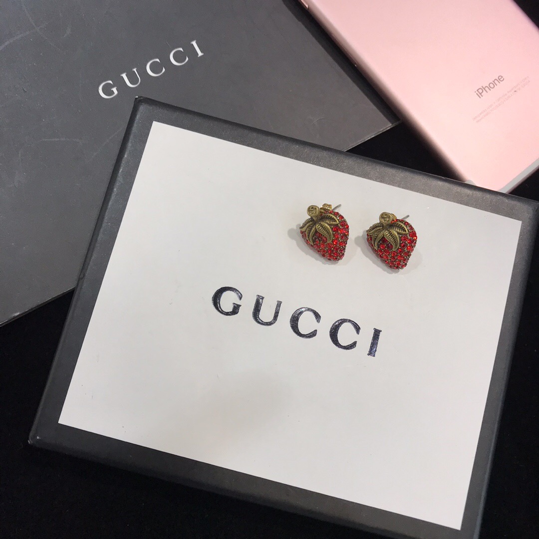 Gucci Strawberry Earrings