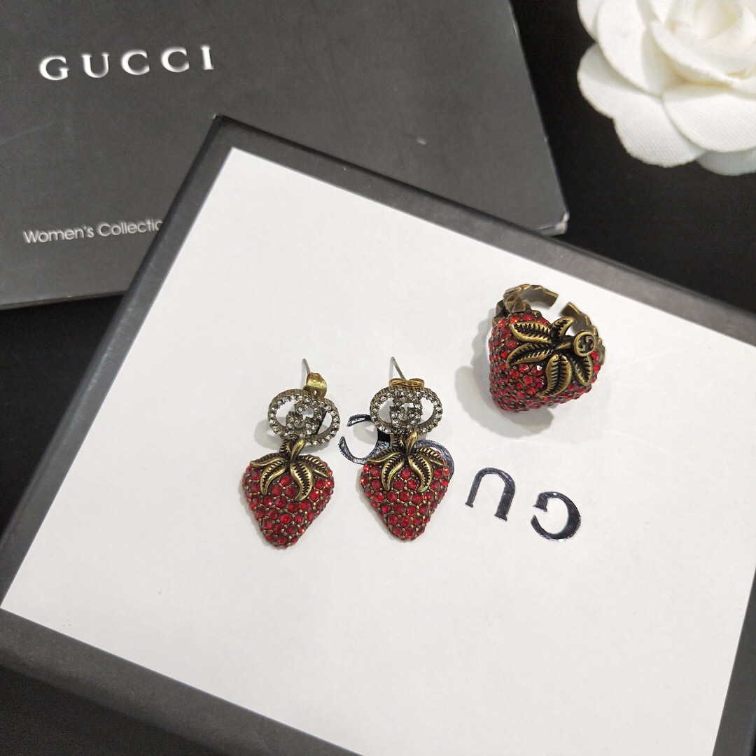 Gucci Strawberry Earrings